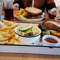 Vischbrötchen und Sandwich mit selbstgemachten Dinkelbrot at Katers Köök in Hamburg