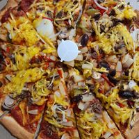 Vegan option at Pauly's Pizza in New Norfolk