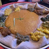 Vegan sharing platter   at Asmara Bella Restaurant in Manchester