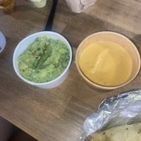 Guac and vegan queso  at Veracruz All Natural in Austin