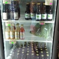 Cold kombuchas, hidromiel, ginger and curcuma ferment at Yu'gupa in Mazunte