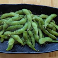 steamed edamame at Koku Ramen & Bites in Beaverton