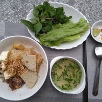 my mixed noodles dish at Áng Quang Vegan Restaurant & Coffee in Pleiku