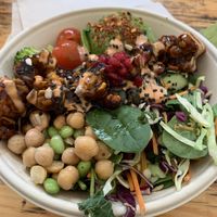 Tempeh teriyaki bowl  at Ibiza bowls in Copenhagen
