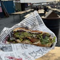 Falafel (homemade) burger  at Ibiza bowls in Copenhagen