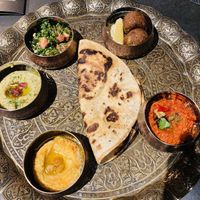 Mezze plate— everything was great   at Carvaan Bay in Yokohama