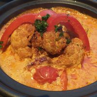 Baked cauliflower in spicy sauce, super delicious at Carvaan Bay in Yokohama