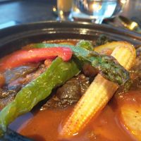 I can't remember what this was, ir wasn't too spicy and it was mostly baked eggplant, also delicious at Carvaan Bay in Yokohama