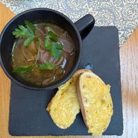 Französische Zwiebelsuppe at Festland in Krummhoern