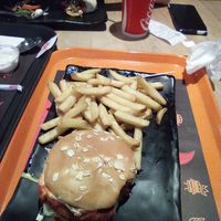 Meatless with fries at Goody's Burger House in Nafplion
