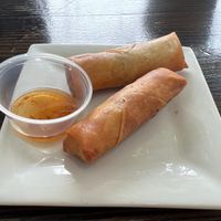 #3 Cha Gio- Spring Rolls(2)- Fried wheat paper rolled with taro, yam, carrot, cabbage, onion, jicama, mung bean, plum sauce at Veggie Garden in Orlando
