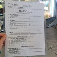 Back menu at Veggie Garden in Orlando