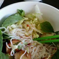 noodles with seasoned soy meat at Veggie Garden in Orlando