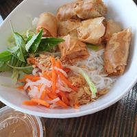 #62 rice noodle & spring roll.  at Veggie Garden in Orlando