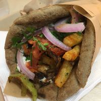 Greek mushroom gyros   at Mama Tierra - Acropolis in Athens