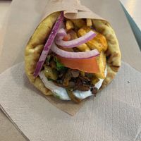 delicious mushroom gyros!   at Mama Tierra - Acropolis in Athens