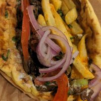 Mushroom gyros, €4 at Mama Tierra - Acropolis in Athens