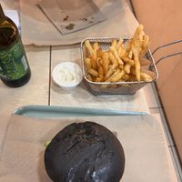 The beyond meat burger with vegan cheese and bacon  at Mama Tierra - Acropolis in Athens