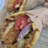 Vegan chicken souvlaki at Mama Tierra - Acropolis in Athens