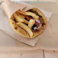 Mushroom gyros at Mama Tierra - Acropolis in Athens