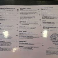 Menu at Mama Tierra - Acropolis in Athens
