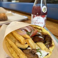 Vegan gyros (mushroom-based), probably the best I tried in Athens  at Mama Tierra - Acropolis in Athens