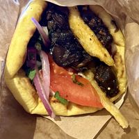 Greek Mushroom Gyro   at Mama Tierra - Acropolis in Athens