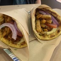 ‘Chicken’ souvlaki   at Mama Tierra - Acropolis in Athens