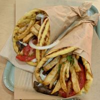 Mushroom Gyros Pita  at Mama Tierra - Acropolis in Athens