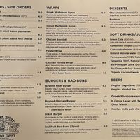 Main Menu at Mama Tierra - Acropolis in Athens