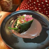 Corn stuffed poblano. at Corazón de Maguey in Mexico City