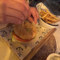 vegan burger   at Barbuda in Mallorca