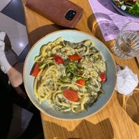 spinach bucatini   at Owca Cała in Poznan