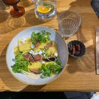 ricotta ravioli with pecans on the side for the wish   at Owca Cała in Poznan