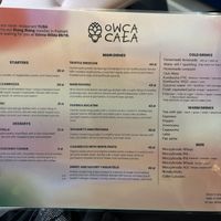 Menu #Veganuary at Owca Cała in Poznan