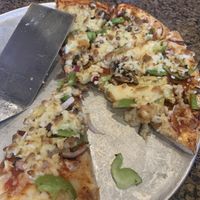 Vegan deluxe pizza  at Ali Baba Pizza - Victoria in Victoria