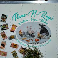 Clearly vegan for the right reasons! at Flame-N-Ray's in Eugene