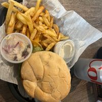 Vegan Buffalo chicken sandwich meal at The Green Table in Palm Harbor