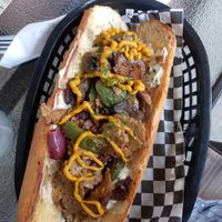 Philly Cheese steak with mushrooms peppers and onions at The Green Table in Palm Harbor