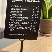Drinks list  at LUSH Cafe in Munich