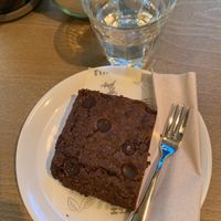 Zucchini brownie  at LUSH Cafe in Munich