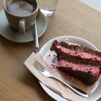 Raspberry Chocolate Cake at LUSH Cafe in Munich