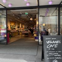 Sign outside   at LUSH Cafe in Munich