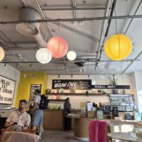 The desk at LUSH Cafe in Munich
