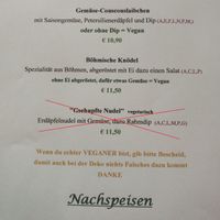 Vegan options (16.04.2022). at Gasthaus-Pension Sonnenhof in Ulrichsberg