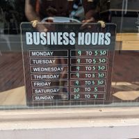 Business hours. at Vibe Juicery in Moncton
