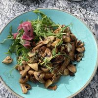 Mushrooms on sourdough   at The Factory Kitchen in Newcastle Upon Tyne