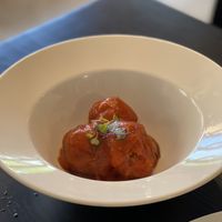 Albóndigas calabacín  at Oé Bistró in Leioa