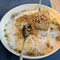 vegan cheesecake at Oé Bistró in Leioa