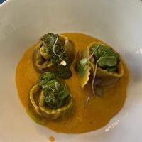 Raviolis rellenos de jackfruit  at Oé Bistró in Leioa